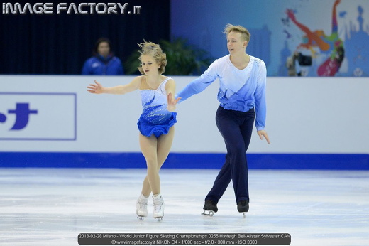 2013-02-28 Milano - World Junior Figure Skating Championships 0255 Hayleigh Bell-Alistair Sylvester CAN